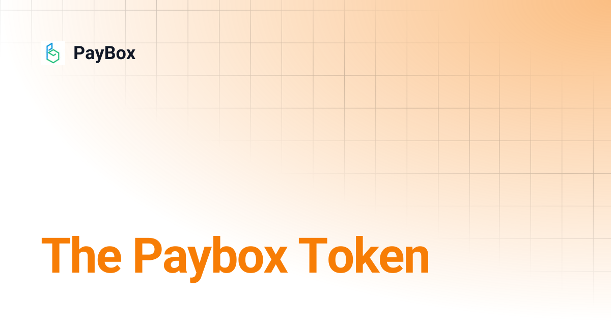 The Paybox Token | PayBox